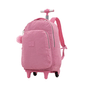 Mochila-Carrinho-Rosa-Kids-Tecido-Crinkle-Chaveiro-Pompom-|-Luxcel-Tamanho--UN---Cor--ROSA-0